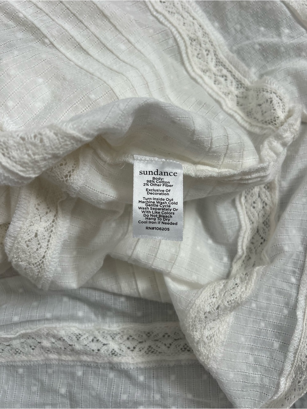 Sundance | women’s size XL Daisy floral embroidered, eyelet button front tank - Picture 9 of 11